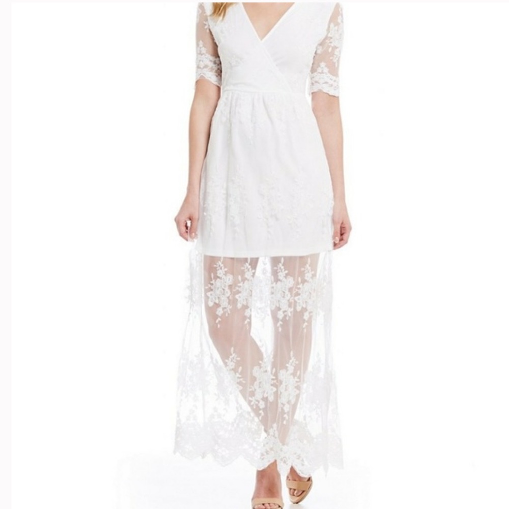 Gianni Bini white lace maxi dress - Picture 2 of 3